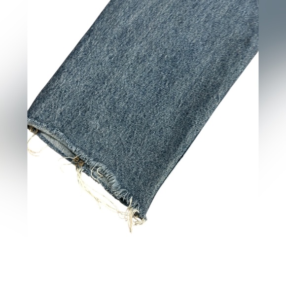 Pistola button fly high rise Distressed Blue Denim Jeans Size 26 - Picture 7 of 8